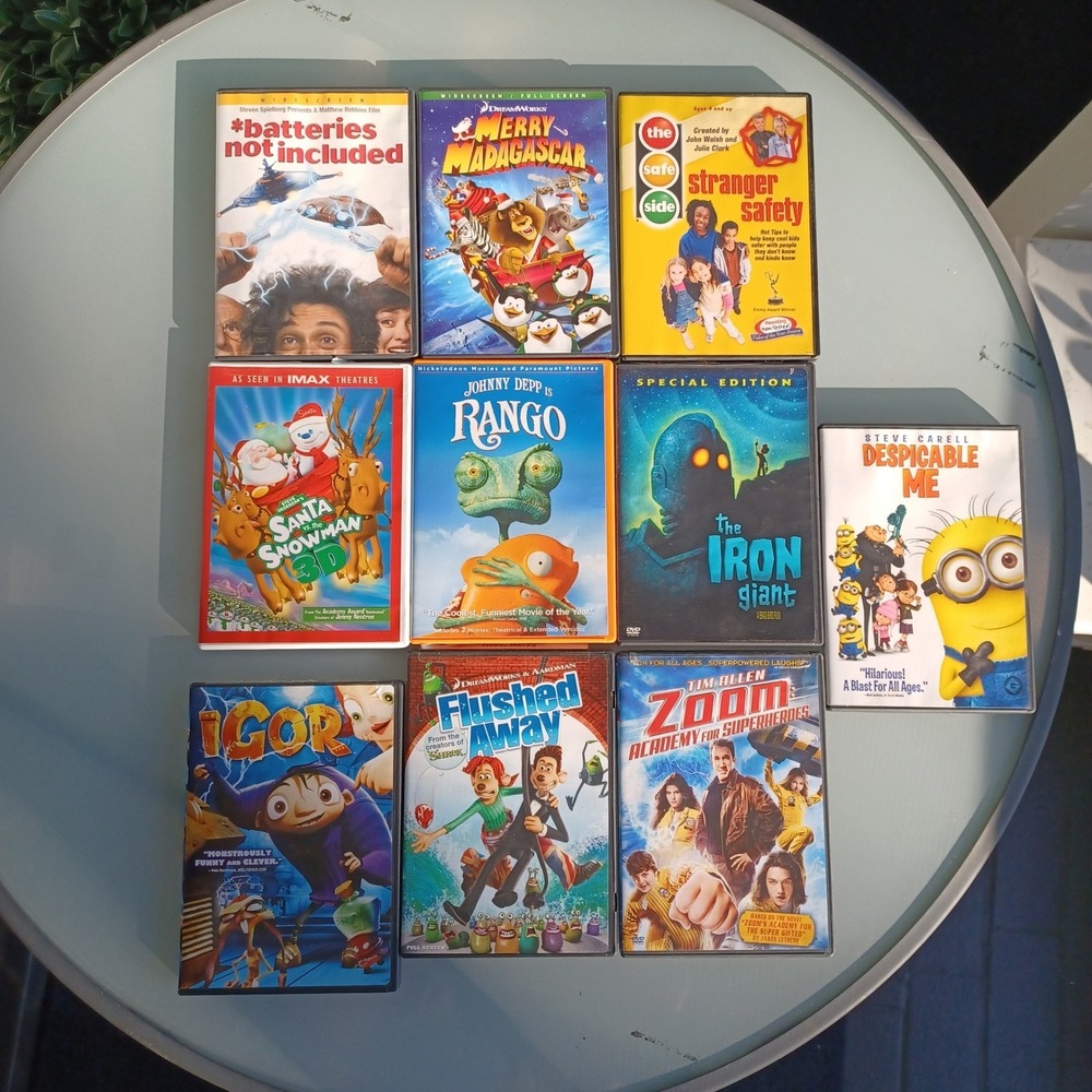 Animated‎ Movie DVD Bundle 10 Films Fun Family Entertainment